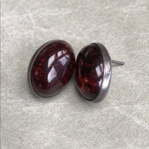 3/$25 Amber and silver earrings